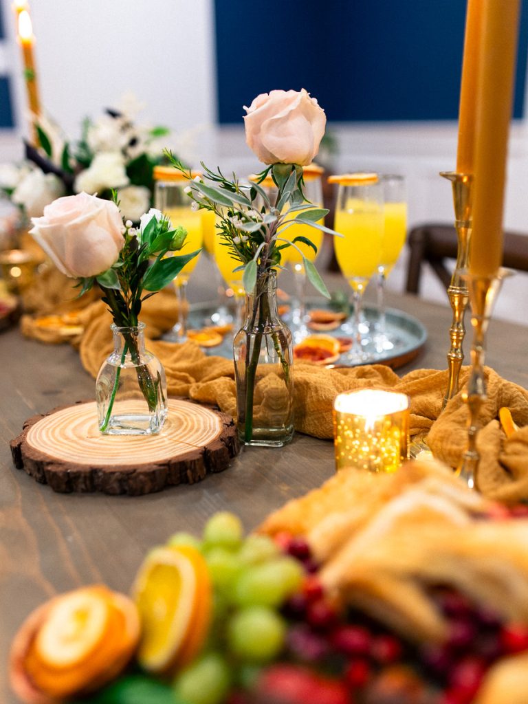 Close up photo of decorated table