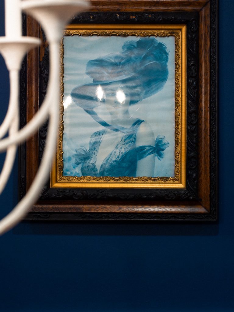 Close up of a framed picture