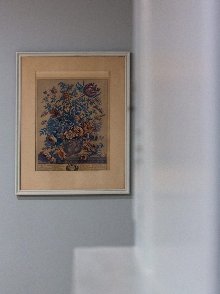 Close up of a framed picture