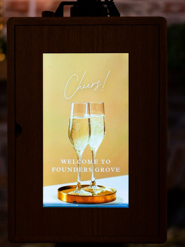 Close up of a screen for a photo booth