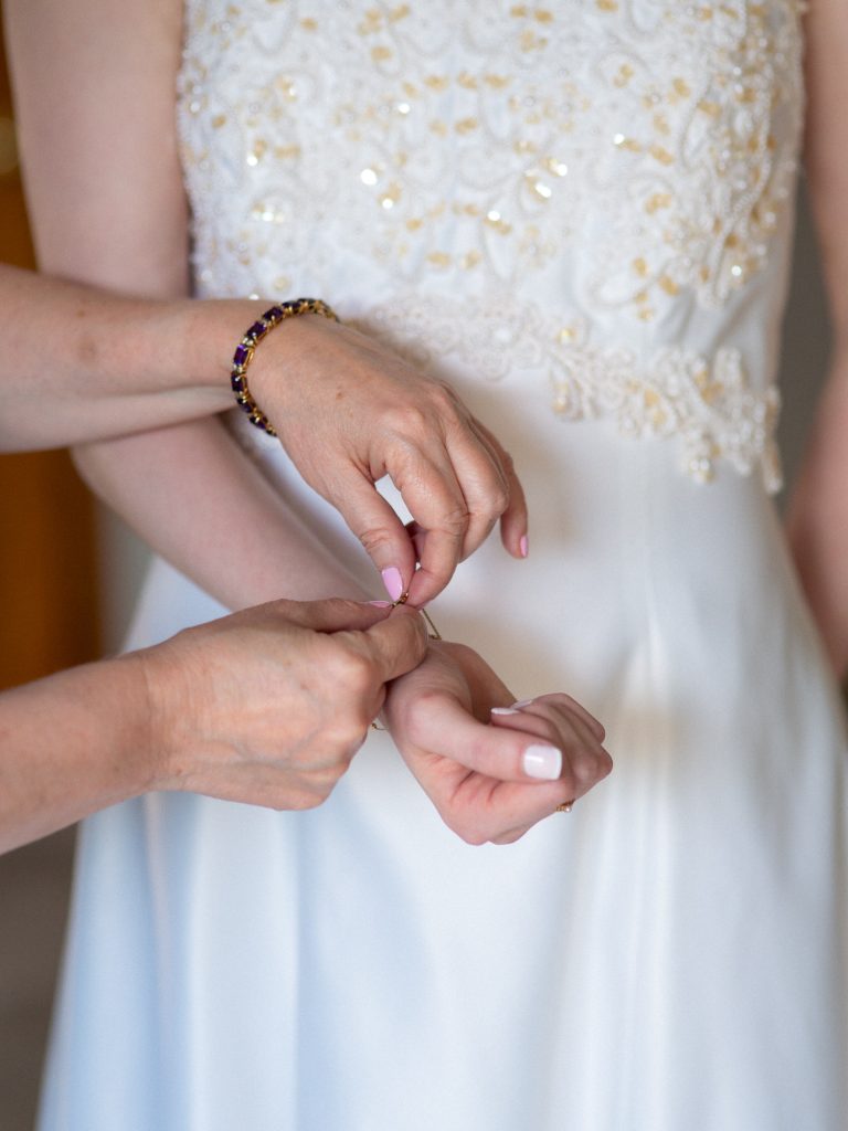 detail photo of the bride