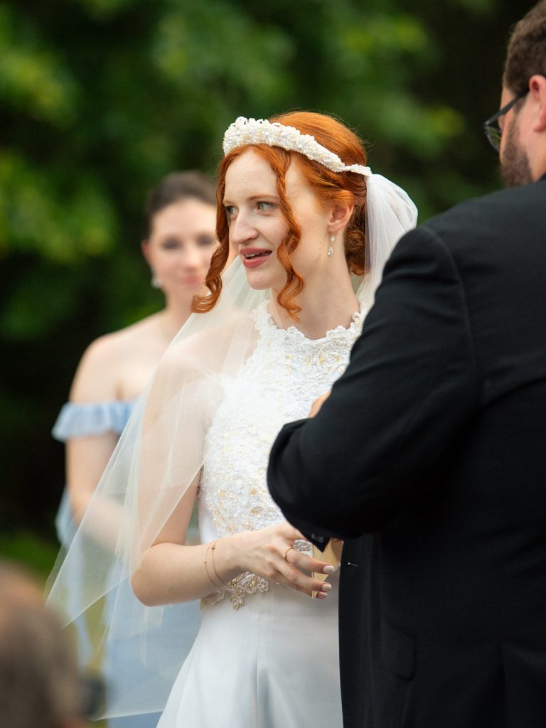 candid photo of the bride