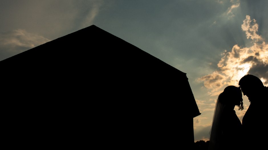 sunset photo of a married couple