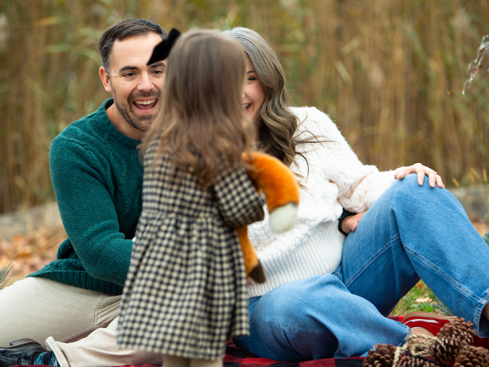 candid photo of a family