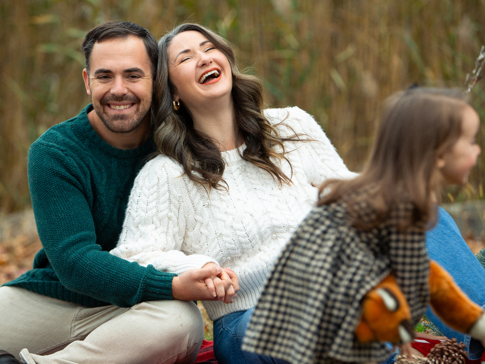 candid photo of a family